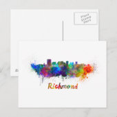 Carte Postale Aquarelle de Richmond (Devant / Derrière)