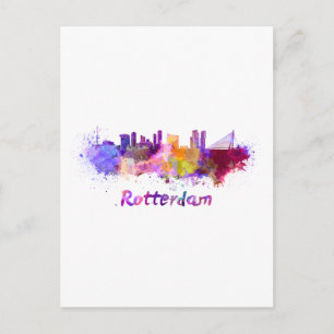 Carte Postale Aquarelle de Rotterdam