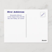 Carte Postale Aquarelle de Saguaro Cactus bleu pourpre Moving AZ (Dos)