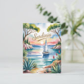 Carte Postale Aquarelle de Sardaigne (Debout devant)