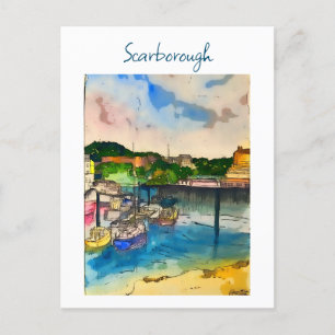 Carte Postale Aquarelle de Scarborough