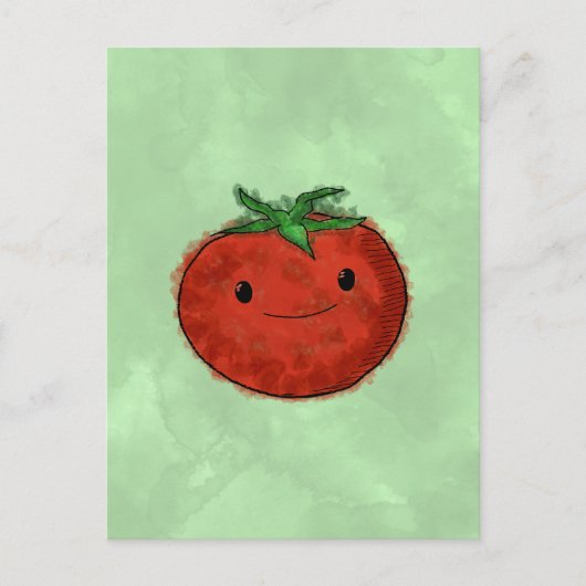 Carte Postale Aquarelle de tomate mignonne (Devant)