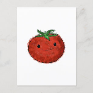 Carte Postale Aquarelle de tomate mignonne
