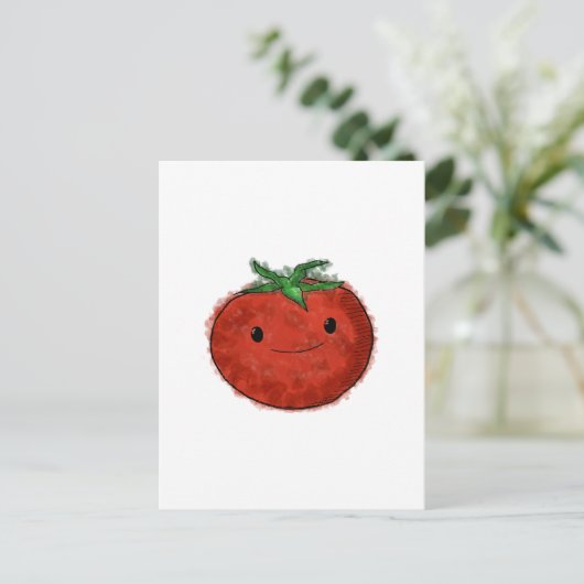 Carte Postale Aquarelle de tomate mignonne (Debout devant)