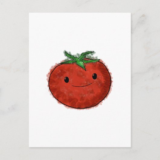 Carte Postale Aquarelle de tomate mignonne (Devant)
