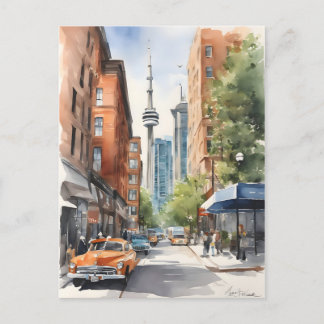 Carte Postale Aquarelle de Toronto