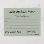 Carte Postale Aquarelle de vacances à la mode en Plum et vert (Dos)