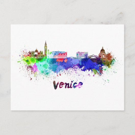 Carte Postale Aquarelle de Venise (Devant)