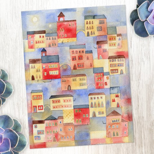 Carte Postale Aquarelle de Venise