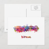 Carte Postale Aquarelle de Vienne (Devant / Derrière)