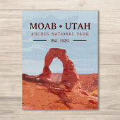 Carte Postale Aquarelle Delicate Arch Moab Utah National Park