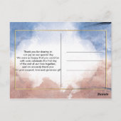 Carte Postale Aquarelle délicate faisant allusion à des vagues M (Dos)