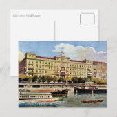 Carte Postale Aquarelle des années 1920 Grand Hotel Budapest (Devant / Derrière)