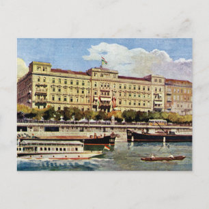 Carte Postale Aquarelle des années 1920 Grand Hotel Budapest