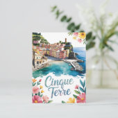 Carte Postale Aquarelle des Cinque Terre (Debout devant)