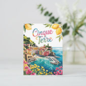 Carte Postale Aquarelle des Cinque Terre (Debout devant)