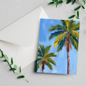 Carte Postale Aquarelle des palmiers Tropical