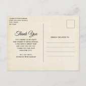 Carte Postale Aquarelle Désert Cactus et Montagnes Merci (Dos)