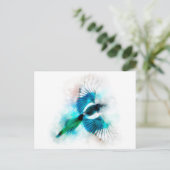 Carte Postale Aquarelle d'oiseau-mouche volant (Debout devant)