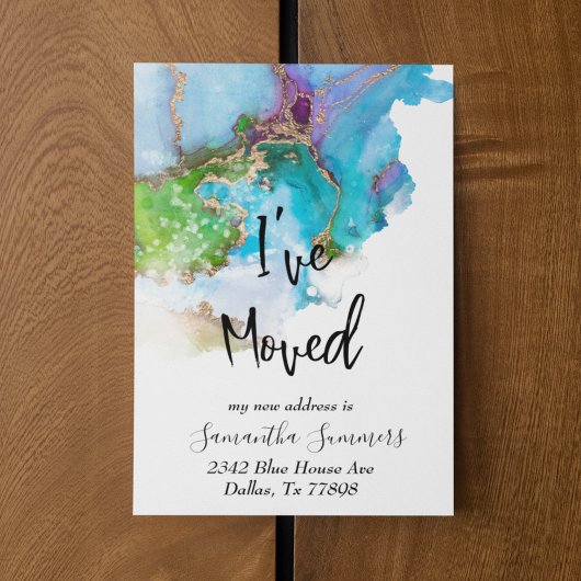 Carte Postale Aquarelle d'or Faire-part