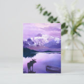 Carte Postale Aquarelle d'orignal (Debout devant)