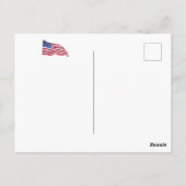 Carte Postale Aquarelle drapeau américain (Dos)