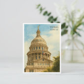 Carte postale aquarelle du dôme du Capitole d'Aust (Debout devant)
