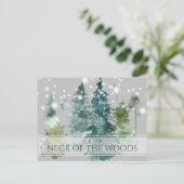 Carte Postale Aquarelle du Faire-part de mouvement des bois (Debout devant)