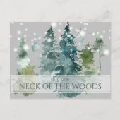 Carte Postale Aquarelle du Faire-part de mouvement des bois (Devant)