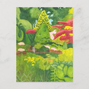 Carte Postale Aquarelle du jardin botanique Fletcher Moss