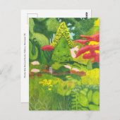 Carte Postale Aquarelle du jardin botanique Fletcher Moss (Devant / Derrière)