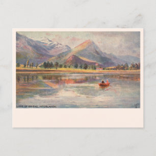 Carte Postale Aquarelle du lac de Brienz Suisse