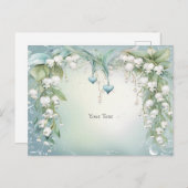 Carte postale aquarelle du muguet (Devant / Derrière)