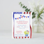 Carte Postale Aquarelle du Parti du 4 juillet (Debout devant)