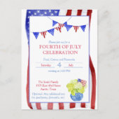 Carte Postale Aquarelle du Parti du 4 juillet (Devant)