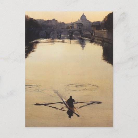Carte Postale Aquarelle du Tibre (Devant)