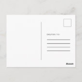 Carte Postale Aquarelle Dusty Blue Green Enregistrer La Date (Dos)