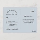Carte Postale Aquarelle Dusty Gris Or Blush Peach Mariage (Dos)