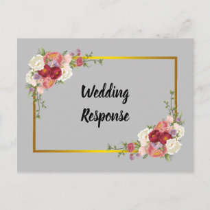 Carte Postale Aquarelle Dusty Gris Or Blush Pos Mariage