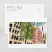 Carte Postale Aquarelle East Village (Devant / Derrière)