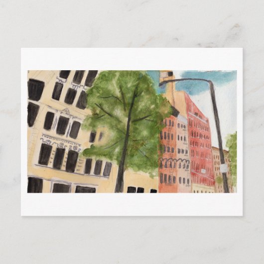 Carte Postale Aquarelle East Village (Devant)