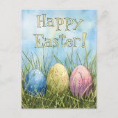Carte Postale Aquarelle Easter Egg Trio (Devant)