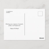 Carte Postale Aquarelle élégante Arbre de Noël & Présents (Dos)