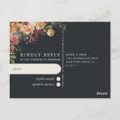 Carte Postale Aquarelle en fleur rustique Mariage floral RSVP (Dos)