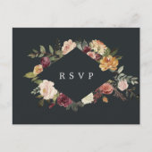 Carte Postale Aquarelle en fleur rustique Mariage floral RSVP (Devant)
