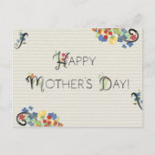 Carte Postale Aquarelle épanouie Bonne fête des Mères (Devant)