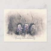 Carte Postale Aquarelle esquissée Bluebonnet Trio (Devant)