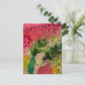 Carte Postale Aquarelle Et Encre Impressionnisme Abstrait Art (Debout devant)