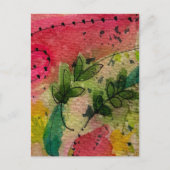 Carte Postale Aquarelle Et Encre Impressionnisme Abstrait Art (Devant)