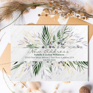 Carte Postale Aquarelle Eucalyptus & Marble Moteur Faire-part